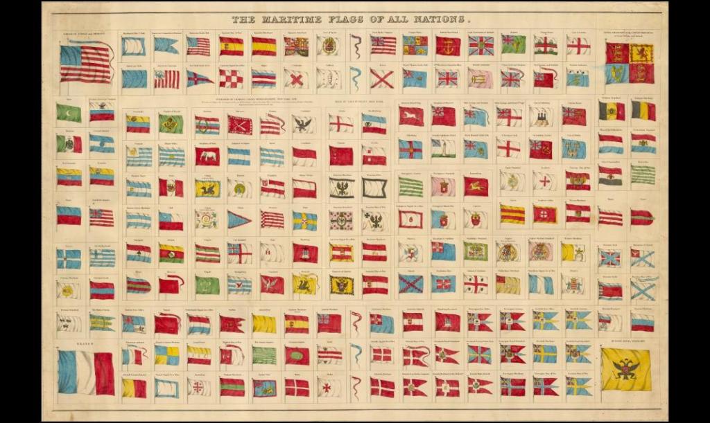 Морские флаги разных стран мира