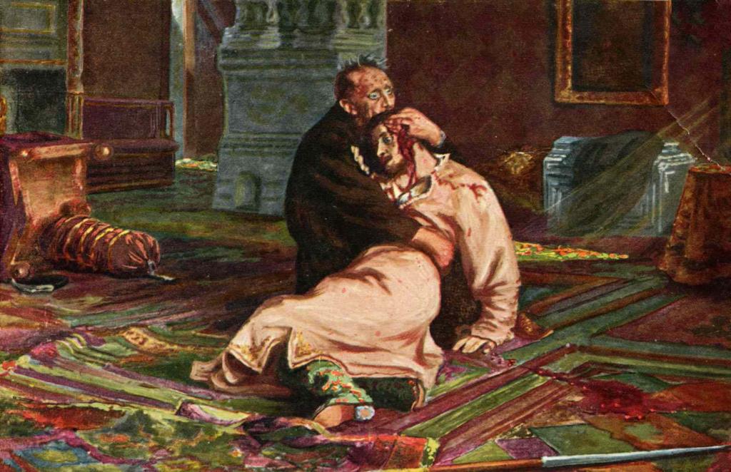 Картина И.Е. Репина "Иван Грозный и сын его Иван 16 ноября 1581 года"